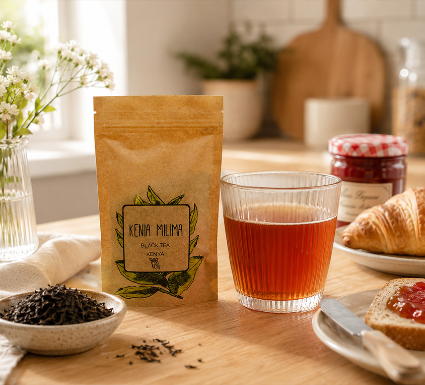 Kenia Milima Leo Tea w opakowaniu doypack